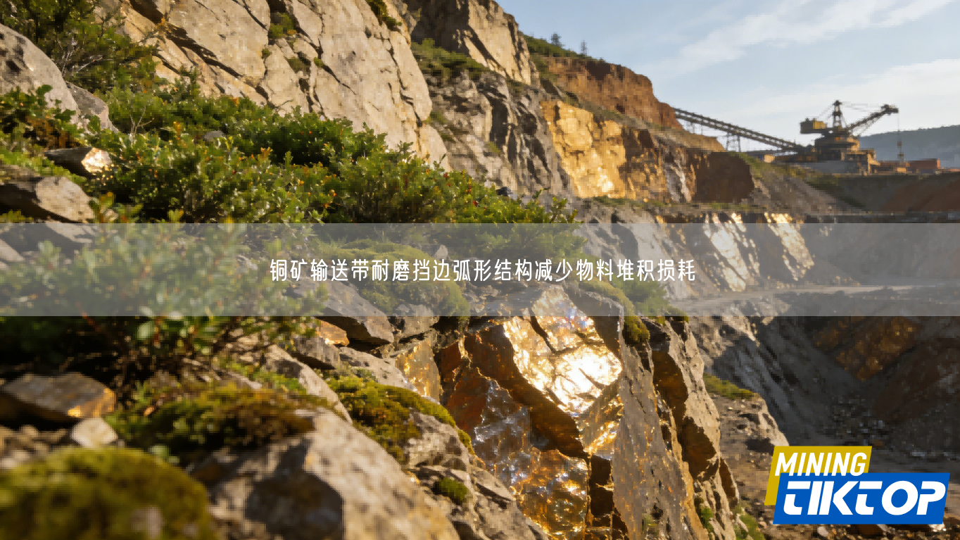 铜矿输送带耐磨挡边弧形结构减少物料堆积损耗